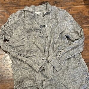 J. Jill women’s linen Lightweight Gray Shirt